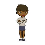 cartoon annoyed woman N147