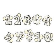 cartoon wooden numbers N8