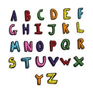 cartoon alphabet N25