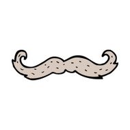cartoon mustache symbol N8