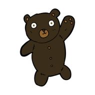 cartoon cute black teddy bear N4
