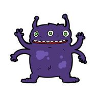 cartoon alien monster N27