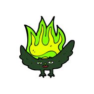 cartoon spooky vampire bat N20
