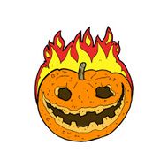 cartoon spooky pumpkin N17