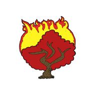 cartoon burning tree N36