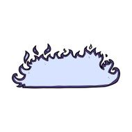 cartoon spooky fire border N9