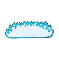 cartoon spooky fire border N10