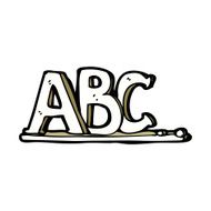 cartoon ABC letters N15