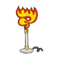 cartoon bunsen burner N11