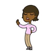 cartoon woman ignoring N19