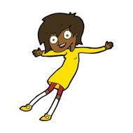 cartoon crazy excited girl N8