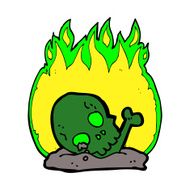 cartoon burning old bones N6