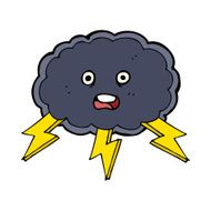 cartoon cloud and lightning bolt symbol N8