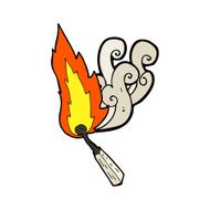 cartoon burning match N36
