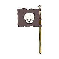 cartoon waving pirate flag N4