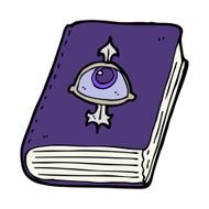 cartoon magic spell book N33