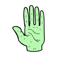 Cartoon Zombie Hand N25