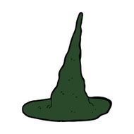 cartoon spooky witch hat N17