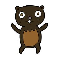 cartoon black bear cub N52