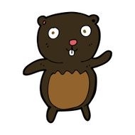cartoon black bear cub N53