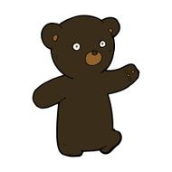 cartoon black bear cub N54