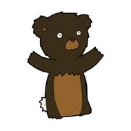 cartoon black bear cub N55