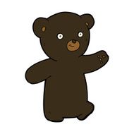 cartoon black bear cub N56