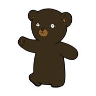 cartoon black bear cub N58