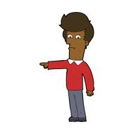Cartoon Man Pointing N165