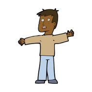 cartoon surprised man N111
