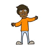 cartoon surprised man N112