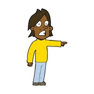 cartoon surprised man N114