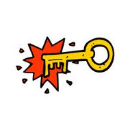 cartoon old key N8
