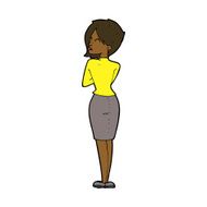 cartoon businesswoman ignoring N5