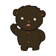cartoon unhappy black teddy bear N4