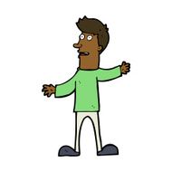 cartoon surprised man N116