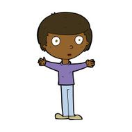 cartoon surprised man N117