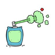 cartoon aerosol spray can N16