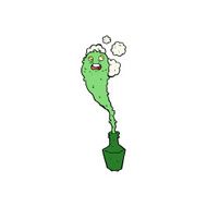 cartoon spooky ghost in bottle N8