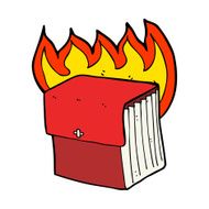 cartoon burning business files N8