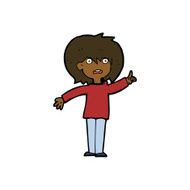 cartoon woman asking question N79