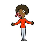 cartoon woman telling lies N6