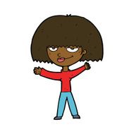 cartoon smug woman N14