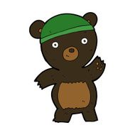 cute cartoon black bear N55