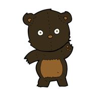 cute cartoon black bear N57