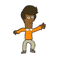 Cartoon Man Waving N29