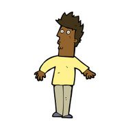 cartoon surprised man N118