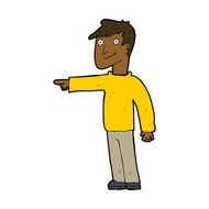 Cartoon Man Pointing N168