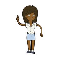 cartoon woman with idea N198