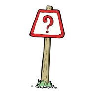 cartoon question mark sign N13